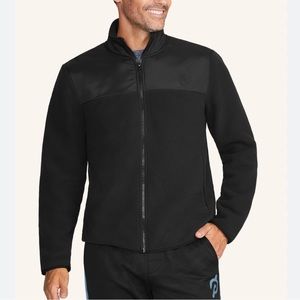 Peloton Men’s Black Fleece Mock Neck Full Zip Logo Jacket Size Small